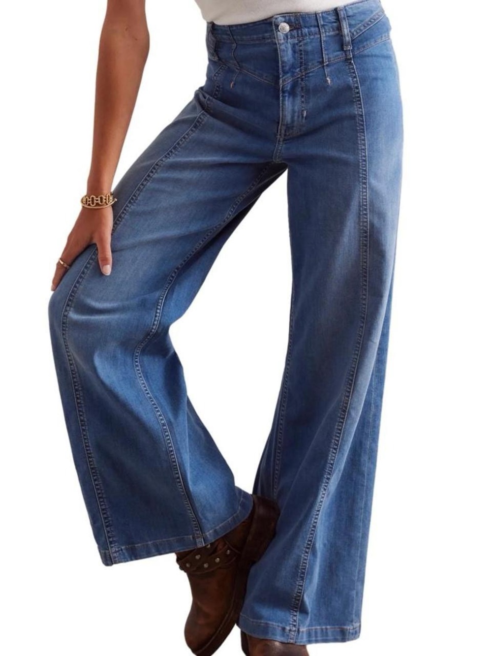 WE THE FREE - LIBRE FRONT YOKE WIDE LEG JEANS